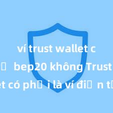 ví trust wallet có hỗ trợ bep20 không Trust Wallet có phải là ví điện tử tốt nhất tại Việt Nam không?